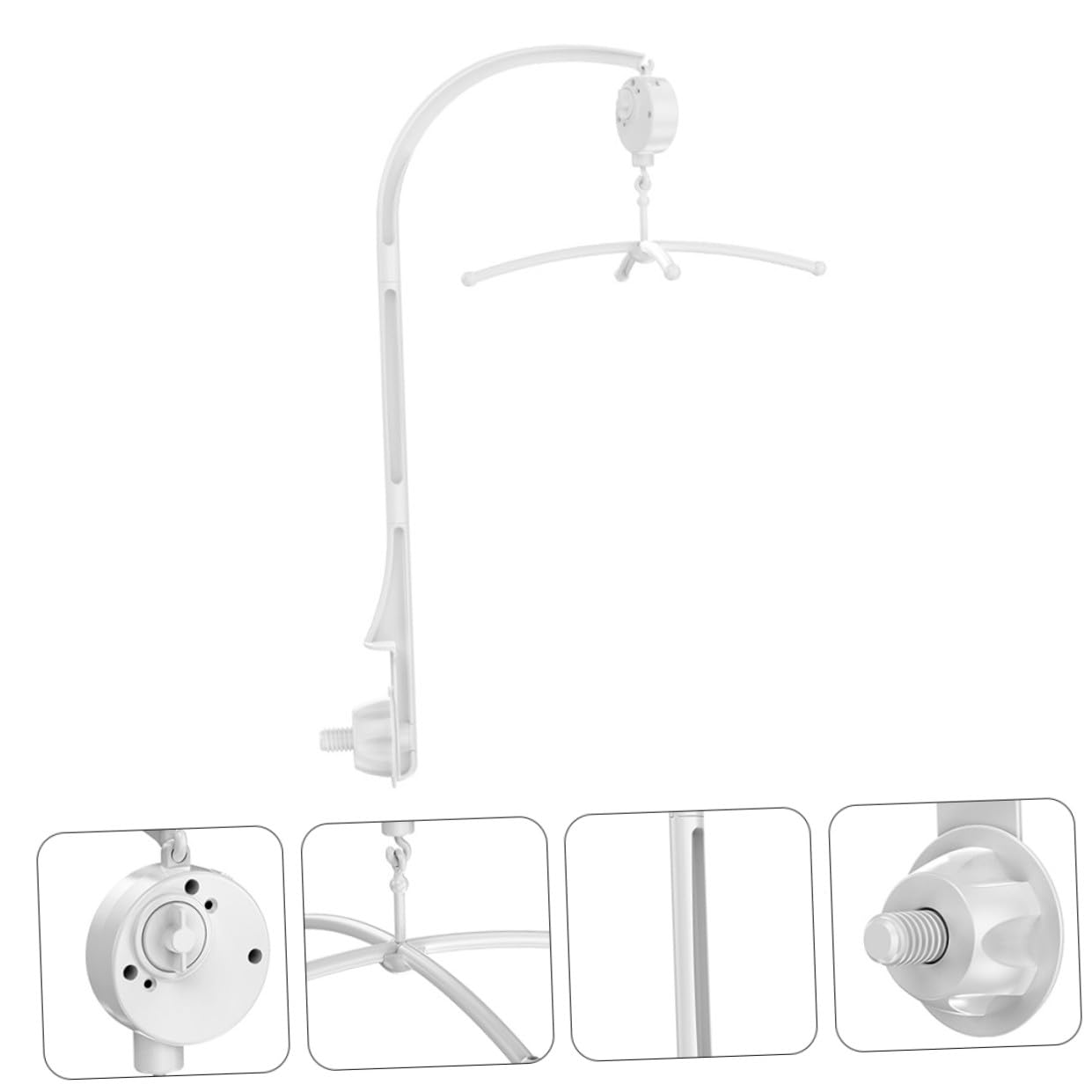 1juego Móvil Musical Para Cuna Soporte Decoración Sensorial Para Bebés Instalación Sencilla Compatible La Mayoría Camas De Niño Niña Para Estimulación Temprana y De Shower