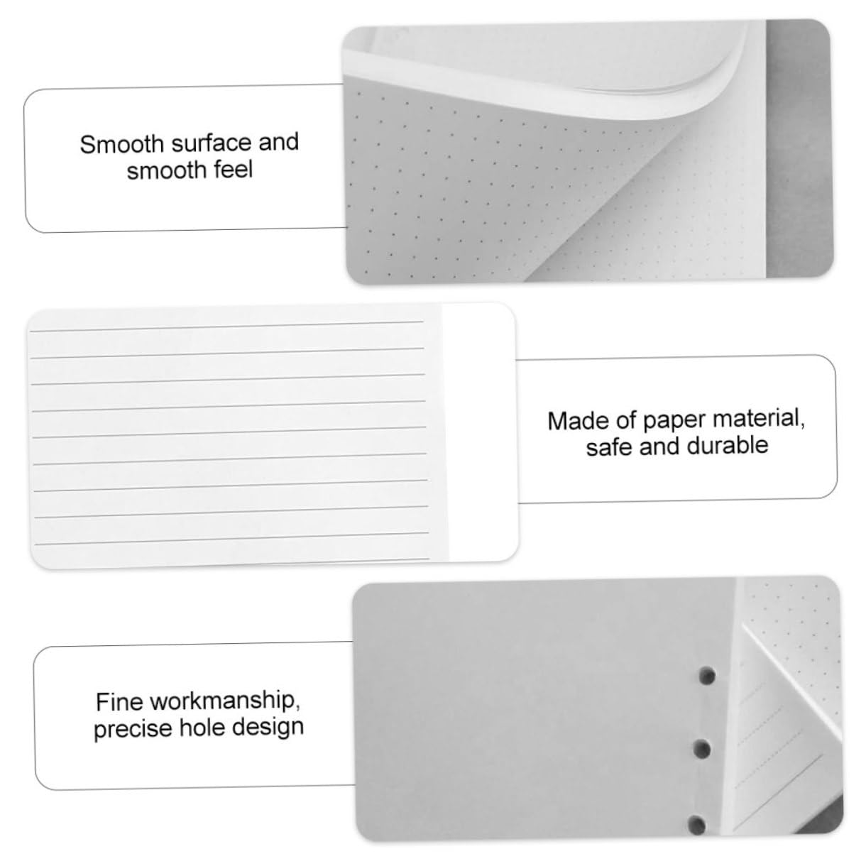 A5 Nachfüllpapier für 6-loch Notizbücher, 240 Blatt Weißes Papier | Lose Blätter zum Einlegen, für Buchführung und Journaling, Glattes Schreibpapier