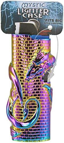 Iridescent Metal Lighter Case for BIC Lighters, Lighter Protector - Dragon image 3
