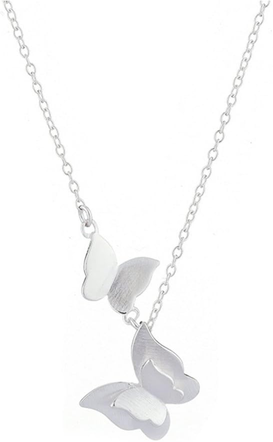 Helen de Lete Dancing Butterfly Sterling Silver Collar Necklace