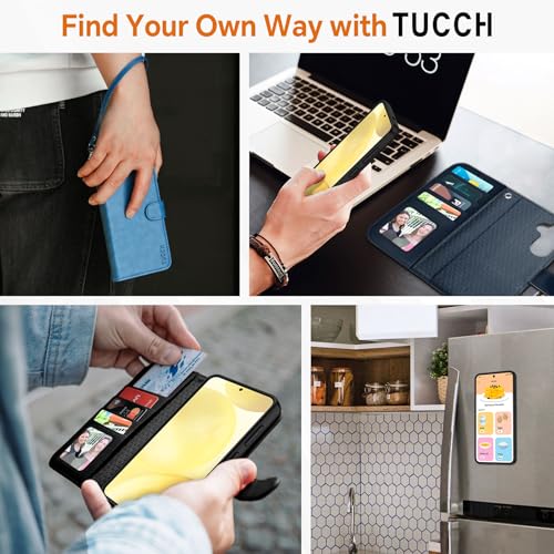 TUCCH Case Wallet for Galaxy S25 6.7 Plus Removable [2 in 1] [Wireless Charging] PU Leather Magnetic Stand RFID Blocking [4 Card Slots] Detachable Protective Folio for Galaxy S25 6.7 Plus, Klein Blue by TUCCH - Image 9