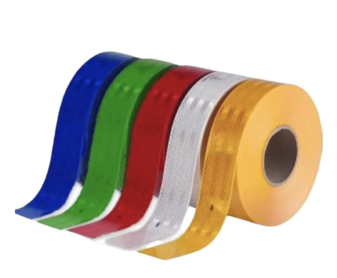 SAFEMETALS High Intensity Retro Redium Tape for Safety Jackets, Vehicles, Helmets, and Road Marking| Waterproof & Heat-Resistant Reflective Tape Roll for Night Safety. (YELLOW, 30 METER)-image-33