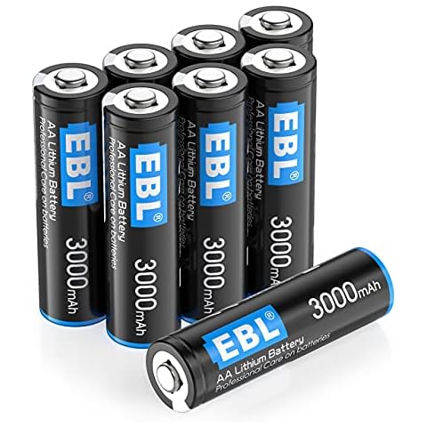 EBL 8 Pack 3000mAh 1.5V Lithium AA Batteries Cover