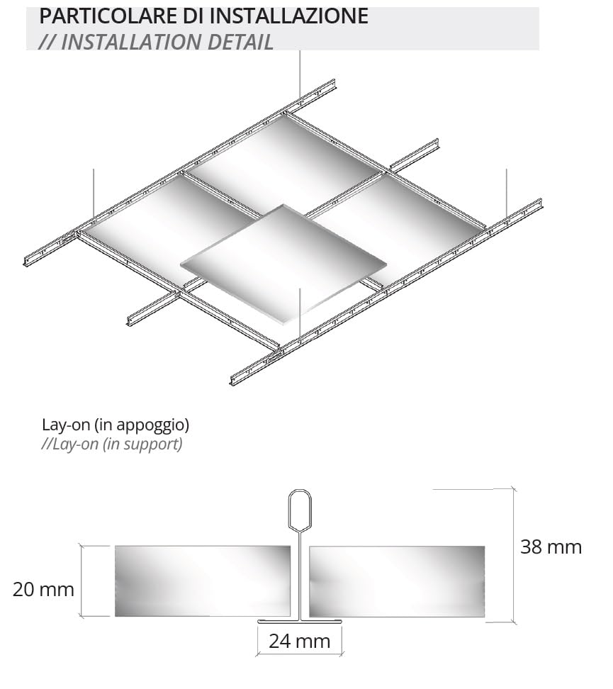 Pannelli per controsoffitto in LANA DI ROCCIA 600x600x20 mm STAR ROCK BREEZE Confezione da 15 Pz. - 5,40 Mq IN APPOGGIO - Colore Nero | Colore Nero