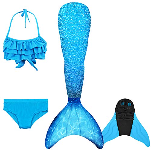 DECOOL 2018 Mädchen Meerjungfrau Schwanz Badeanzug - Prinzessin Cosplay Bademode für das Schwimmen mit Bikini Set,3-12 Jahre alt