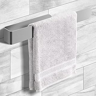 Joejis 37cm Towel Rail - Strong 3M Adhesive Wall Mounted Hand Towel Holder - Stainless Steel Modern Sleek Style for Toilet Bathroom - No Drill Install