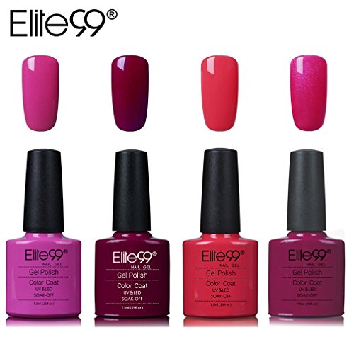 Elite99 4pcs Kit Esmalte Uñas Gel UV LED Shellac
