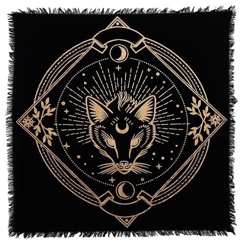 Indian CONSIGNERS Loup Bête Diable Nappe d'autel La Sorcellerie Sorcellerie Nappe de Table Modifier Sacrée Nappe Spirituelle Épeler Sorcière Tirage au Tarot 24'