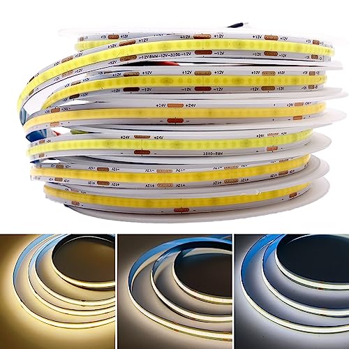 Tira LED COB 320 LEDs/m 8mm 12V Luz Natural 4000K miniatura 4