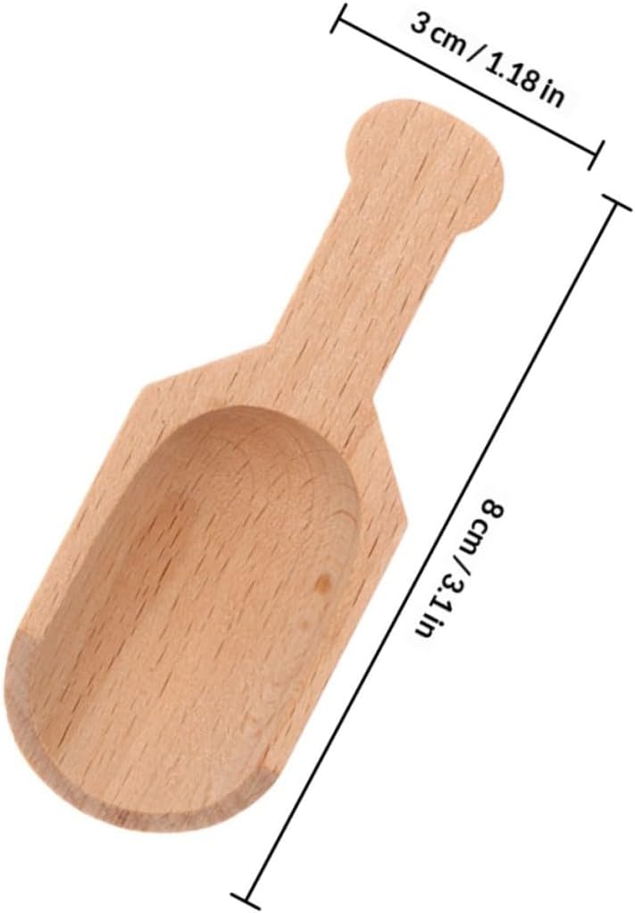 12Pcs Mini Wooden Teaspoons Multipurpose Seasoning Spoons for Home