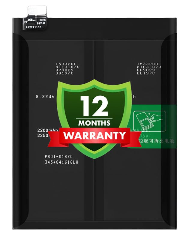 Image of Original BLP801 Battery Compatible for OnePlus 9R (LE2100, LE2101) - (4500mAh) - 1 Year Warranty