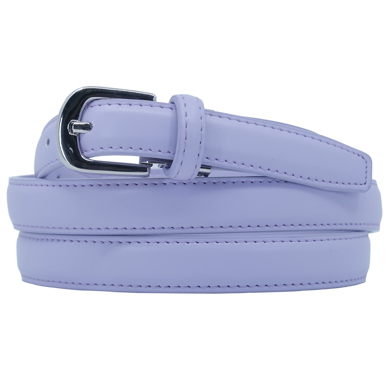 YEHMAN Women's Classic Slim 2 cm Belt in Cowhide Split Leather Adjustable 120 cm