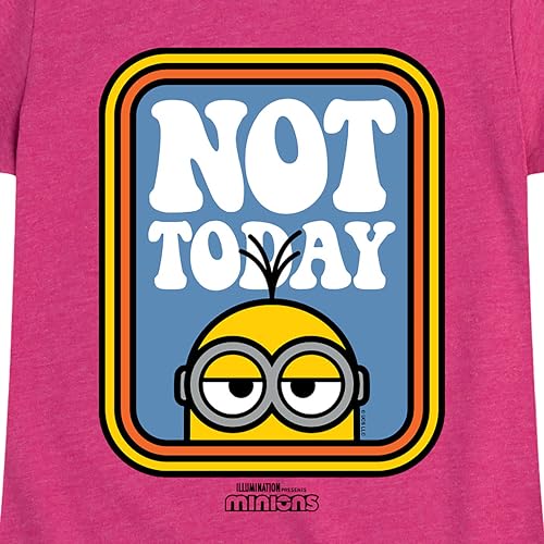 Despicable Me Minions - Not Today - Toddler & Youth Girls Short Sleeve Graphic T-Shirt3