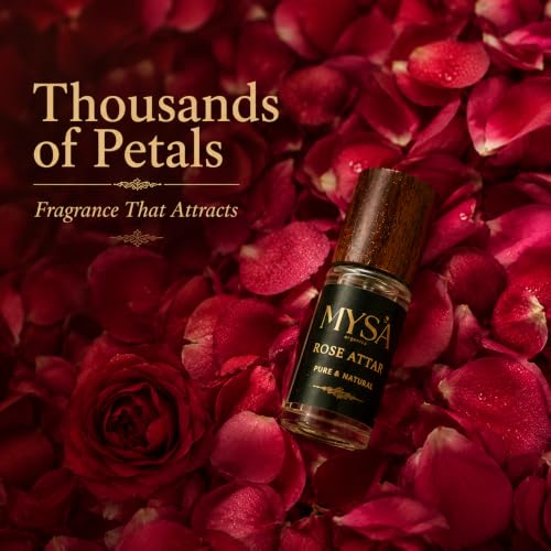 Image of Certified Natural Gulab Ittar | 100% Pure & Natural Rose Attar Perfume Oil | Alcohol-Free, Skin-Friendly, Long Lasting Floral Fragrance for Men & Women | Aromatherapy & Therapeutic Benefits | Made in India | 3ml