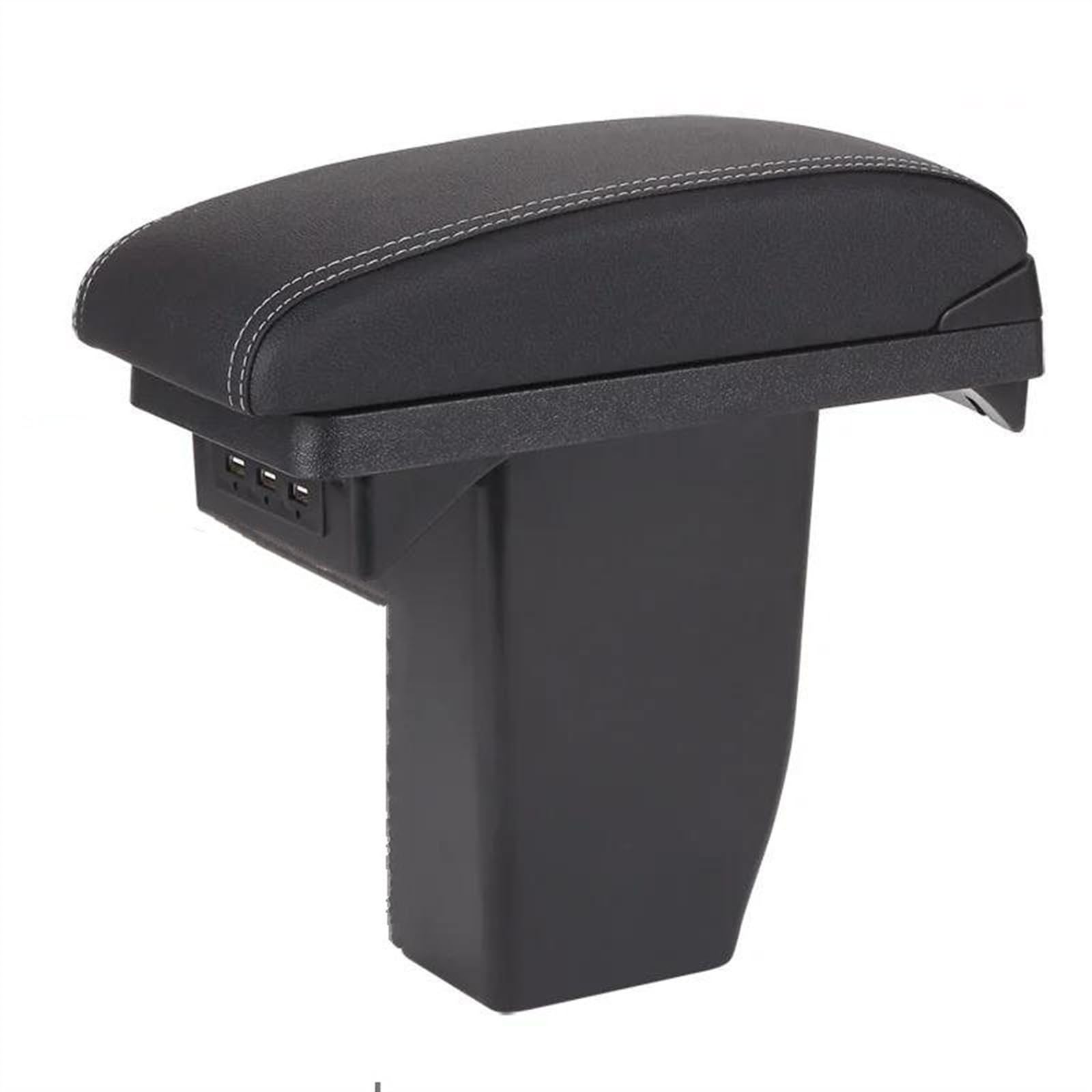 YSDSLS Car Interior Accessories Center Console Storage Box Multifunctional For Peugeot 2008 2012-2018(A3 Black White line)