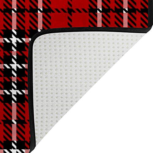 Tapis écossais anti-tache Ruchen tapis durable facile à nettoyer