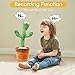 2023 Dancing Cactus Toy Bluetooth [Play Your Songs] Record Repeating What You Say, Rechargeable Singing Talking Cactus Toy Gifts for Baby Boys and Girls