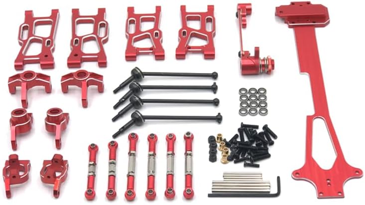 for Wltoys Rc Car Part, for Wltoys 124017 124016 124018 124019 1/12 Rc Buggy Car Metal Swing Arm, Steering Cup, C Hub, Drive Shaft, Bearing Replacement for Wltoys RC Car Accessories (Color :