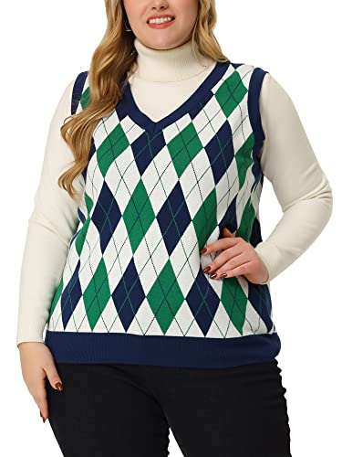 Suéter chaleco de punto trenzado Agnes Orinda XL ideal para looks de oficina informales