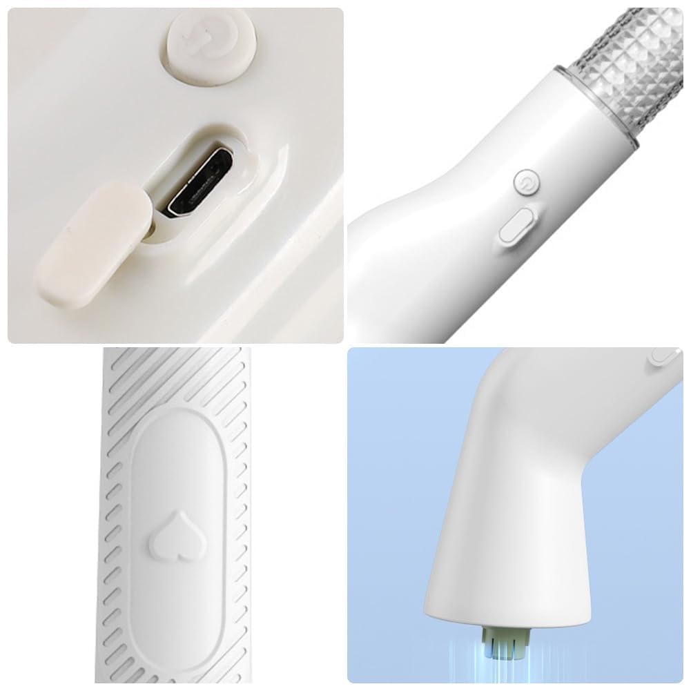 Fregadora Giratoria Eléctrica, Cepillo De Limpieza Eléctrico, Fregadora De Baño Inalámbrica, Fregadora De Ducha Recargable Con 5 Cabezales De Cepillo Reemplazables For Limpieza De Cocina Y Baño