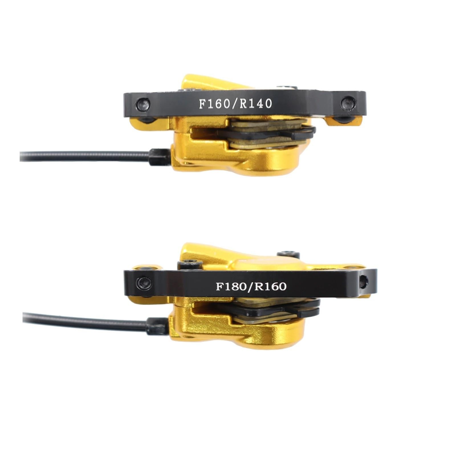 Tambor Trasero para Bicicleta Freno de Disco hidráulico para, Piezas de 2 pistones para MTB, Pinza de Rotor 160mm, Juego de Frenos de Aceite Delantero y Trasero de 1000mm y 1800mm