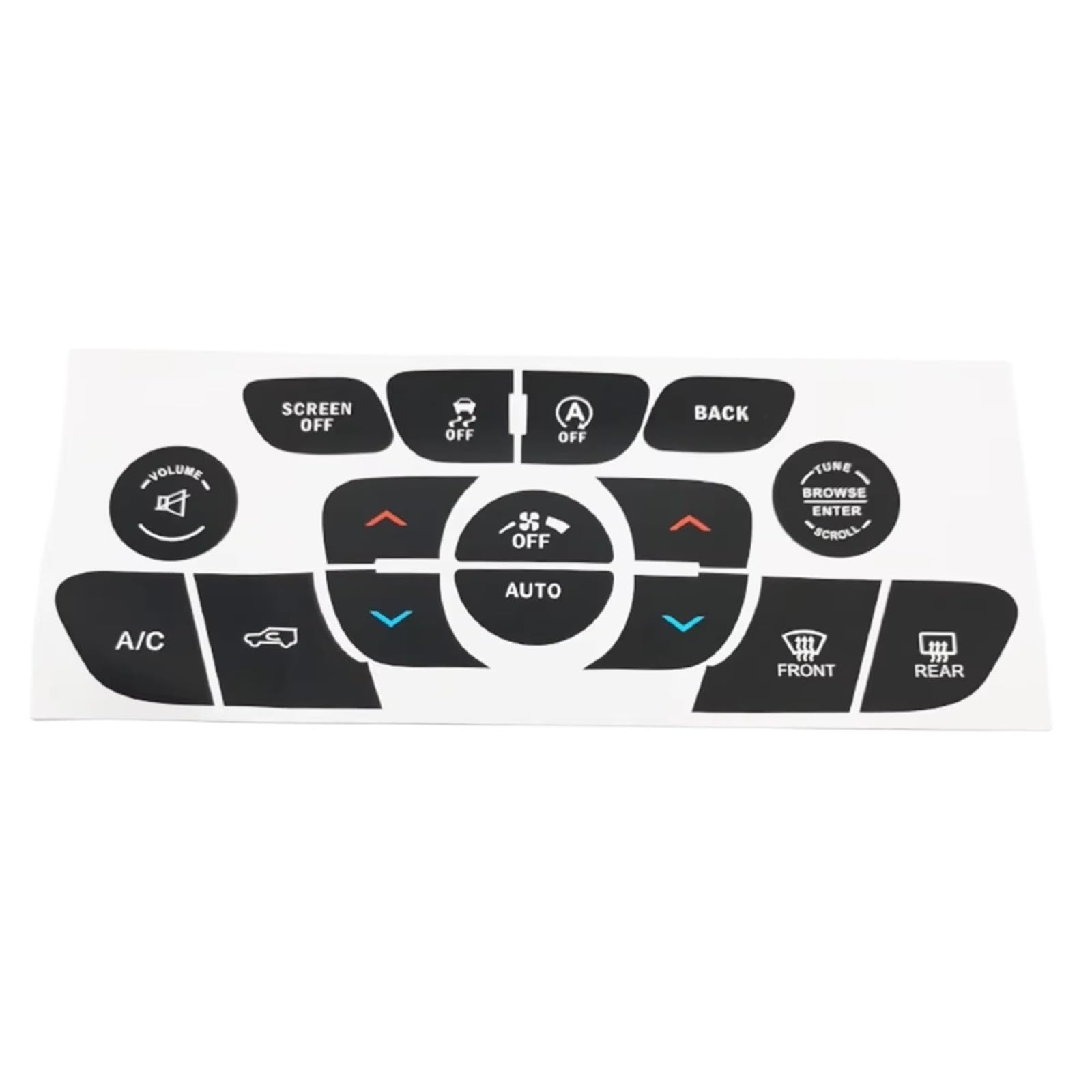 Auto Interior Trim Compatible with Jeep for Cherokee AC Button Stickers Worn Buttons Repair Decals Modification Accessories