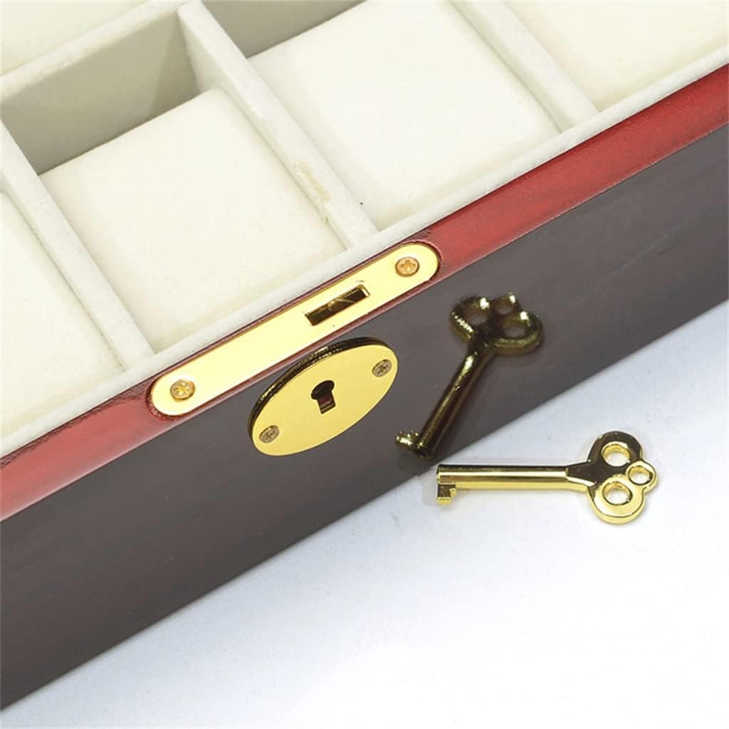 10 Lock European red Light painted Watch Box Custom Display