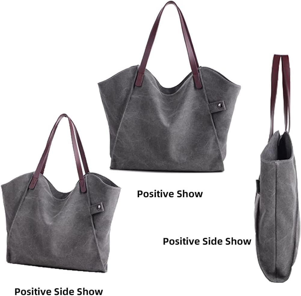 Women's Cloth Tote Bag Canvas Shoulder Bag Top Handle Handbag Travel Satchel Purse Large Capcity Crossbody Bag