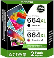 Cartucho de Tinta Compatível com HP 664 664XL Compatível com DeskJet Ink Advantage 1115 1118 2135 3775 3776 3835 3838 4535 4675 5275 não original (1 preto, 1 cor)