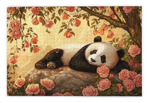 Puzzle 3000 Piezas para Adultos, Puzzle 3000 Piezas de Madera, DIY Rompecabezas de Madera para Adultos, Rompecabezas Desafiante para Toda la Familia, Regalos para Mujeres y Hombres, Tema: Panda, Q-98