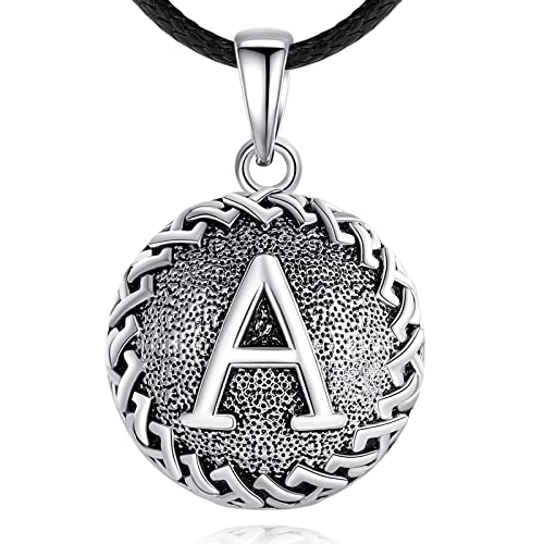EUDORA Harmony Ball Iniziale A Gravidanza Collana per Donna, Lettera Messicana Vintage Bola Chime Music Wishing Maternità Campana Ciondolo Gioielli Regalo per Nuova Mamma, 30+ 45 Pollici EUDORA Harmony Ball Iniziale A Gravidanza Collana per Donna, Lettera Messicana Vintage Bola Chime Music Wishing Maternità Campana Ciondolo Gioielli Regalo per Nuova Mamma, 30+ 45 Pollici