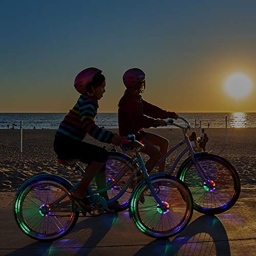 image for Sarissa Bicycle Hub Light, Safety Waterproof Bike Wheel Lights LED Cyc