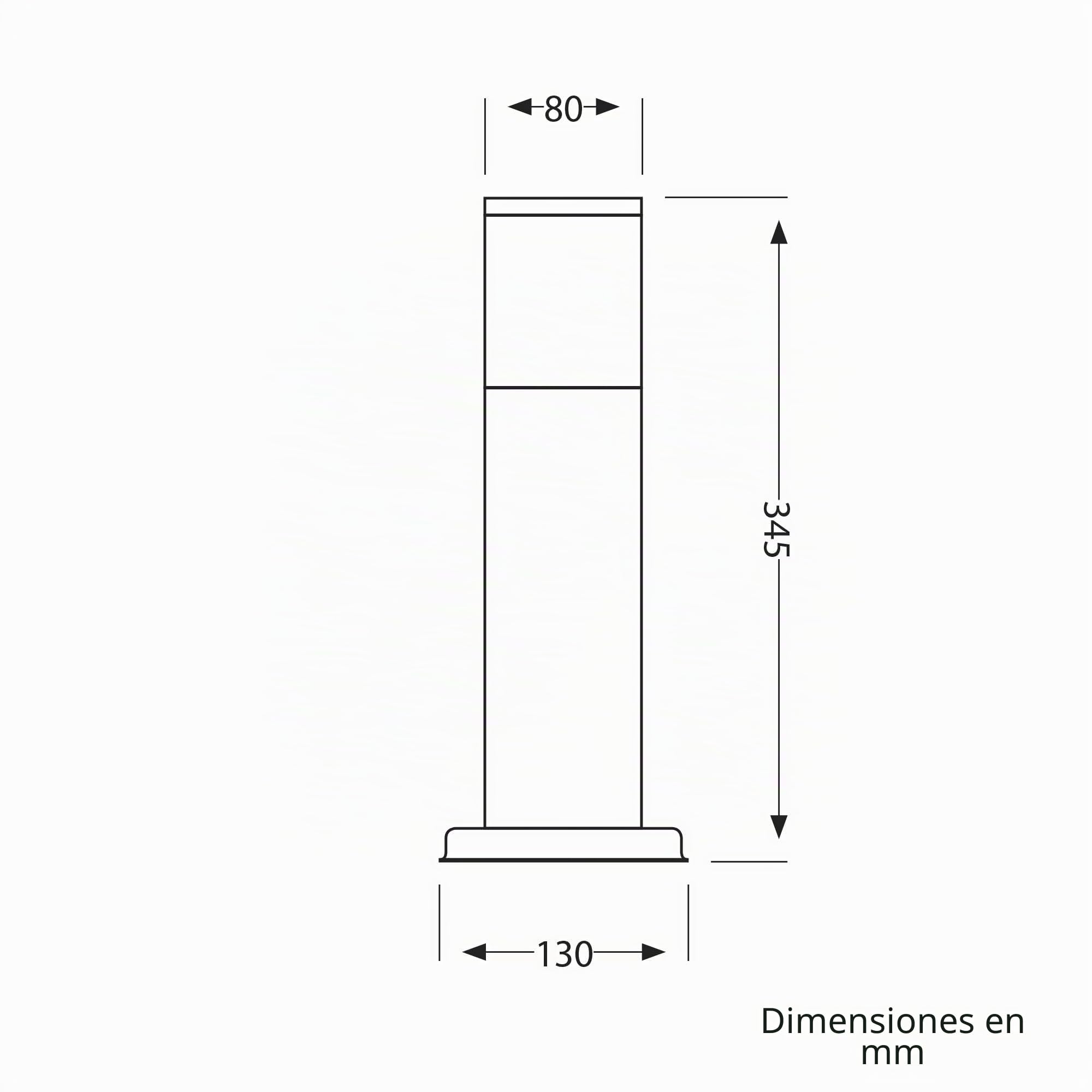 ledscom.de 2 farolas de camino/balizas POLLY para exterior, IP44, 35 cm, antracita, 1x G9 máx. 10 W