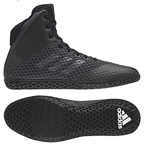 adidas Mat Wizard 4 Youth Carbon/Black Wrestling Shoes 3.5