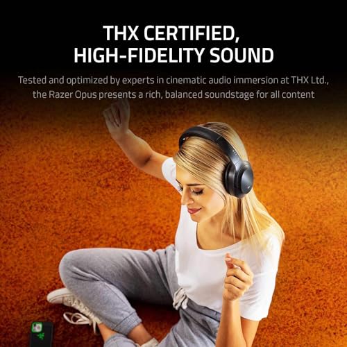 Opus - Cuffie Wireless con Certificazione THX e Cancellazione Attiva del Rumore Avanzata (Cuffie con Certificazione THX, Modalità Ambiente, Auto Pause/Auto Play) Nero - Cuffia gaming - Immagine 3