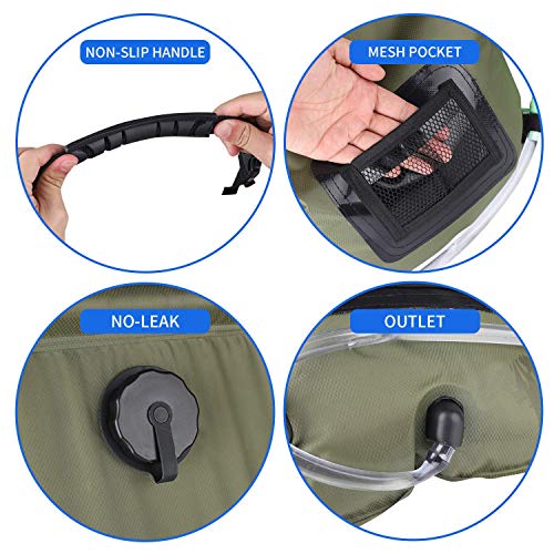 image for RuiMeer Camping Shower Bag 5 gallons/20L Solar Shower Bag for Outdoor 