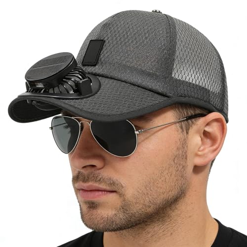 Chapeau avec ventilateur pour randonnée, camping et vacances à la plage