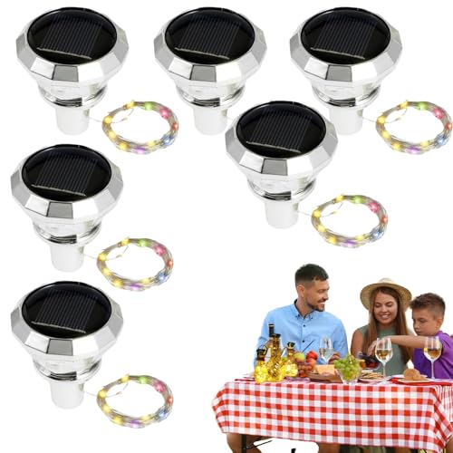 Lumières LED pour bouteilles pour embellir un jardin sombre sans électricité fixe