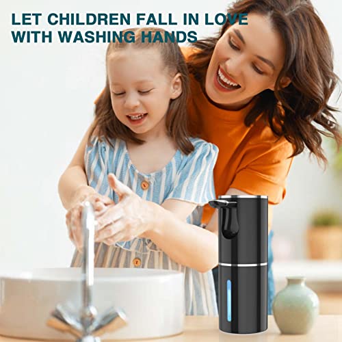 Automatic Liquid Soap Dispenser, 15.6Oz Touchless Rechargeable Hand Soap Dispenser With 5 Adjustable Soap Volume, Electric Hand Sanitizer Dispenser Pump For Kitchen Bathroom Wall No Drilling (Black) #TOP4