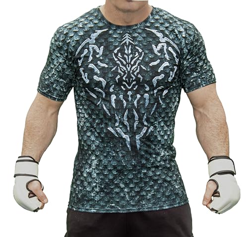 T-shirt MMA effet cage anti-déchirure en polyester stretch pour le combat
