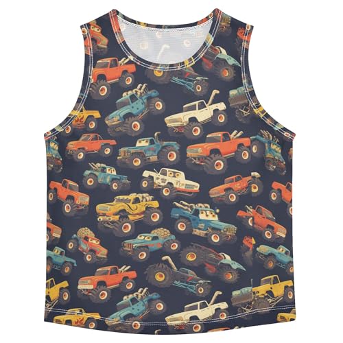 JUNZAN Golf Green Cute Tank Top for Toddler Sleeveless Kids Vest Boys Football Shirt for Running Swimming Beach 3T