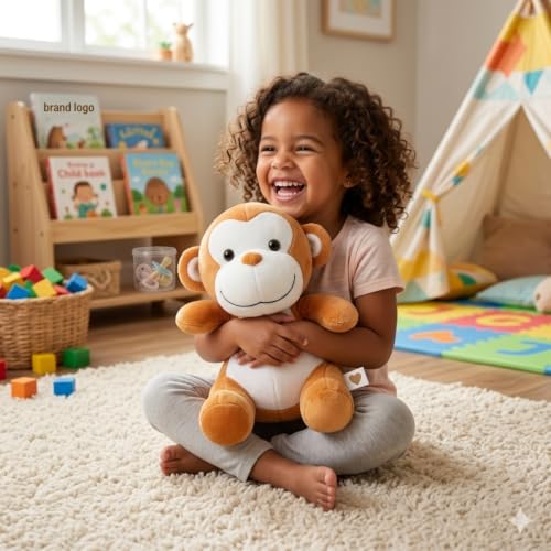 Image of 30cm Sitting Monkey Plush Soft Toy Cute Kids Animal Home Decor Boys /Girls 28 Cm