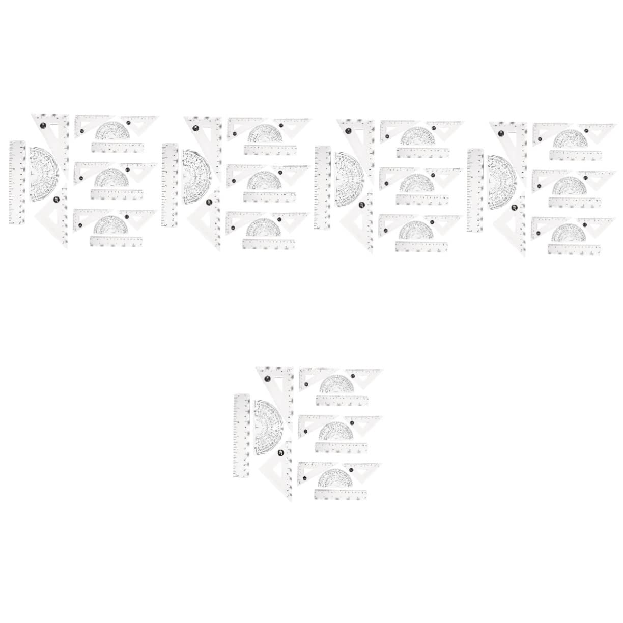 Tofficu 20sätze Teiliges Aus Transparenten Zeichenschablonen Und Geometrie-werkzeugen Präzise Messlineale Für Schule Büro Und Kreative Projekte Für Architektur Und Design