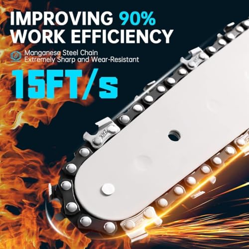 Image of Cordless Mini Chainsaw 6-Inch | 20V Rechargeable Electric Pruning Saw with 2 Batteries, Extra Chain & Carry Case