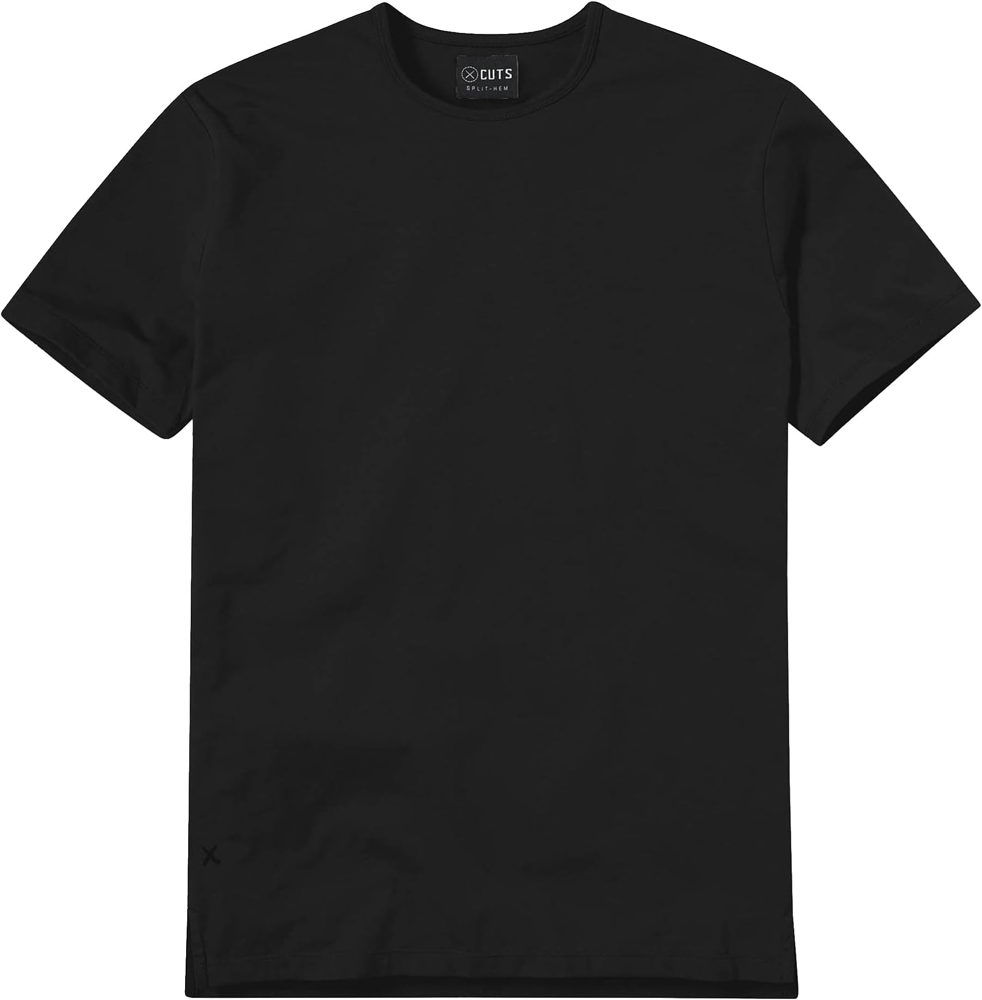 CutsClothing Men's Premium AO Crew Neck Casual Short Sleeve T-Shirt | Classic Split-Hem | PYCA Pro Soft Fabric