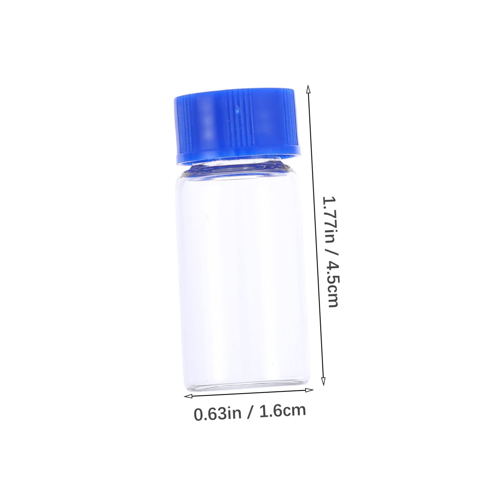 PRETYZOOM 5ml Acid Alkali Resistant Glass Bottles Liquid Seal Mini Sample Bottles for Hospital