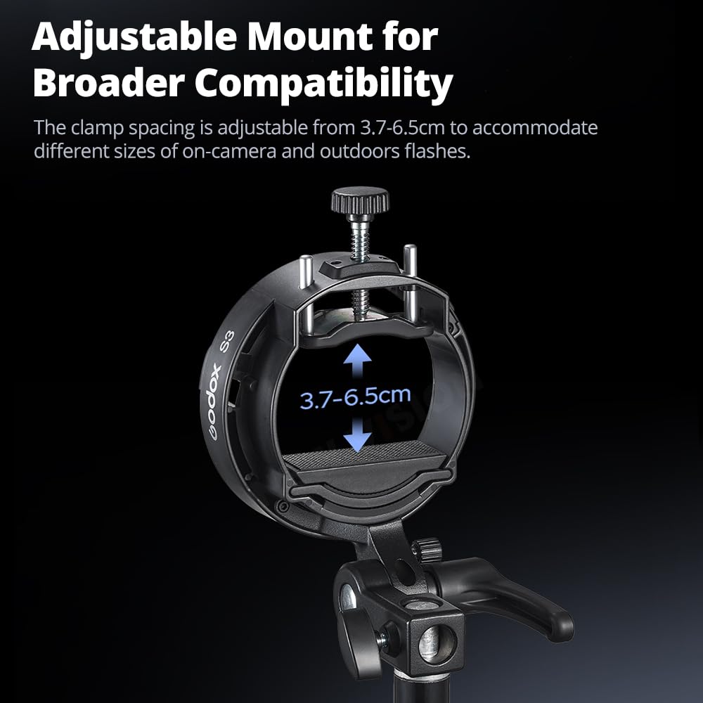 Godox S3 Speedlite S-Type Halterung für AD200Pro II, AD300Pro II, V1Pro, V100, V860III, TT685II, V480 Serie