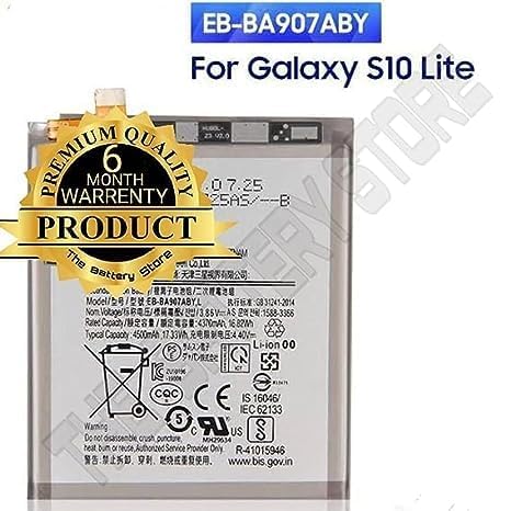 Image of THE BATTERY STORE Original EB-BA907ABY Battery for Samsung Galaxy S10 Lite Battery with 6 Month Warranty**** (PR49)