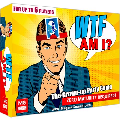 Magma Games | WTF AM I? Headband Board Games for Adults & Party Games