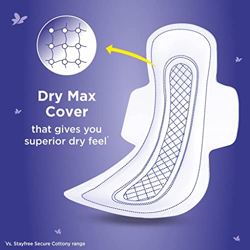 Image of Stayfree Dry Max All Night Sanitary Napkins for women, 28 Pieces